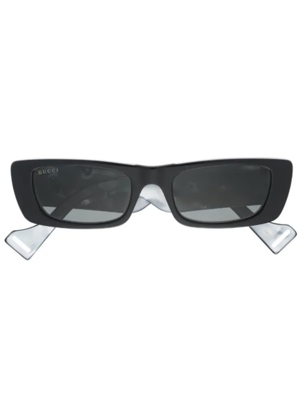 Gucci Black Rectangular Logo-Arm Sunglasses - Picture 2 of 4